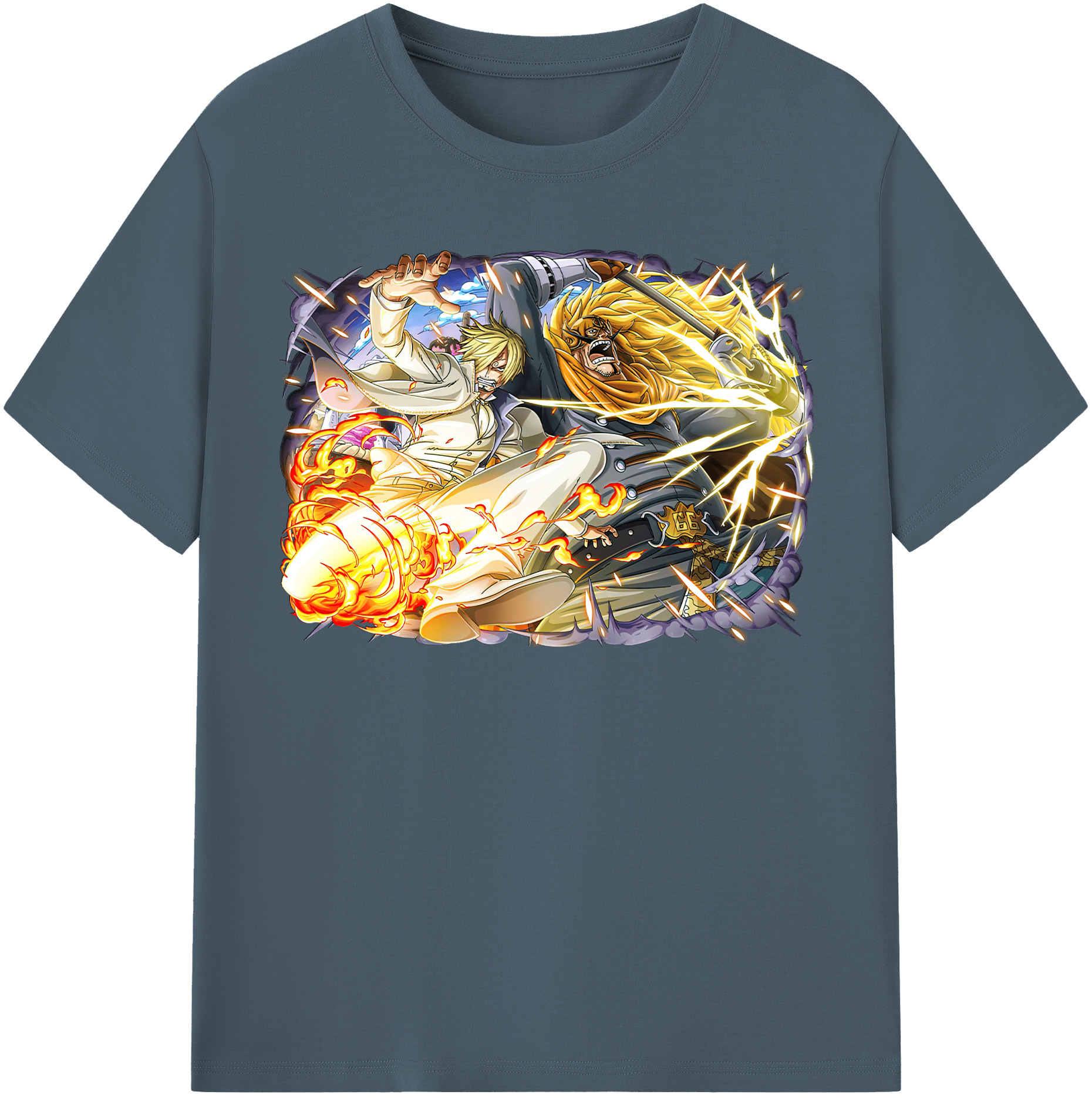ワンピース サンジ ONE PIECE Sanji 綿100％半袖Tシャツ（フロントプリント）